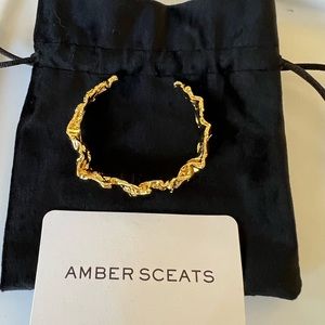 Amber Sceats 24k gold plated cuff